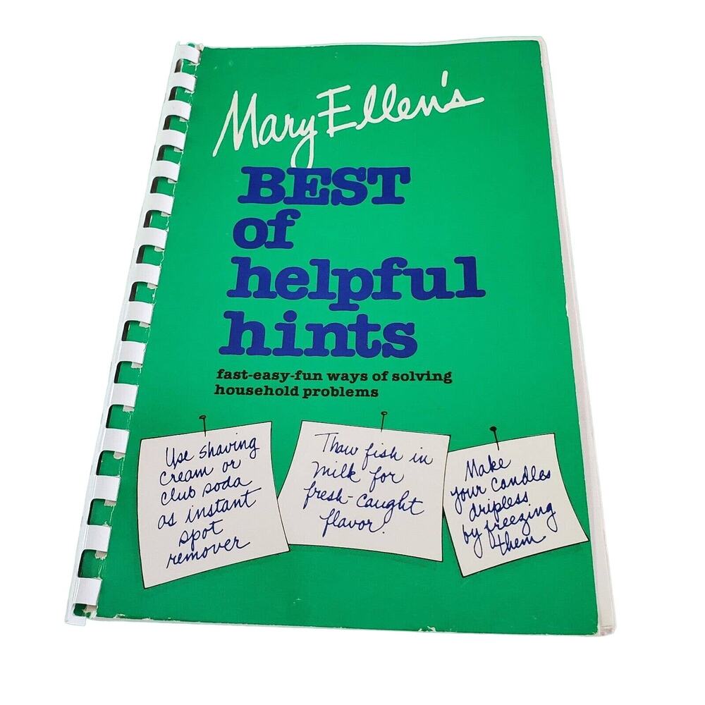 Mary Ellens Best Of Helpful Hints Household Book 1st Printing 79 Spiral Softback